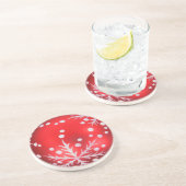 赤いクリスマスの飾り コースター (側面)