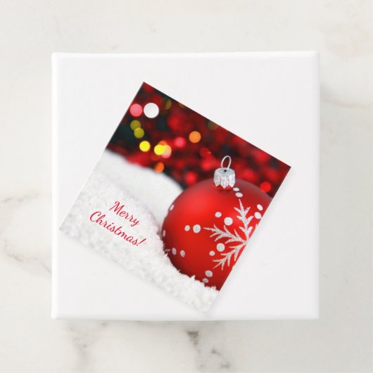 赤いクリスマスの飾り フェイバータグ (インサイチュ)