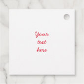 赤いクリスマスの飾り フェイバータグ (裏面)