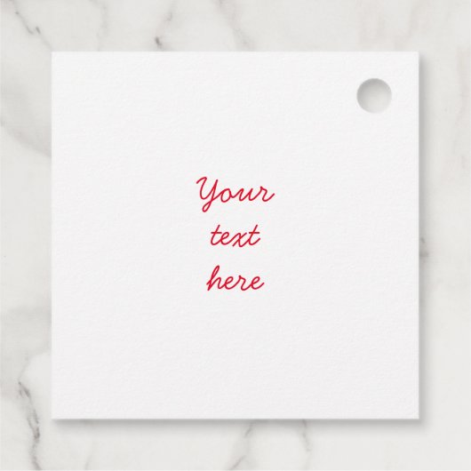 赤いクリスマスの飾り フェイバータグ (裏面)