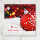 赤いクリスマスの飾り フェイバータグ (正面)