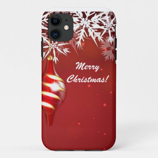 赤いクリスマスのiPhoneケース Case-Mate iPhoneケース (裏面)