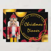 赤いクリスマスイブのディナー 白金のおもちゃの兵隊 招待状 (正面/裏面)