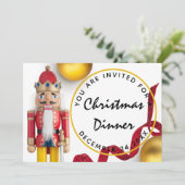 赤いクリスマスイブのディナー 白金色のくるみ割り人形 招待状 (スタンド正面)