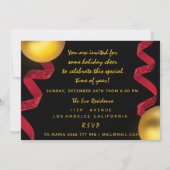 赤いクリスマスイブのディナー 白金色のくるみ割り人形 招待状 (裏面)