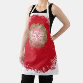 赤いクリスマスエプロン – 休暇のためのホーム エプロン (インサイチュ)