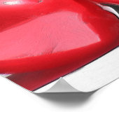 赤いクリスマスオーナメントポスター ポスター (角)