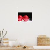 赤いクリスマスオーナメントポスター ポスター (キッチン)