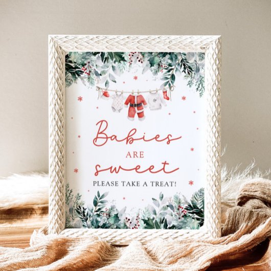 赤いクリスマスサンタベビーは甘い楽しみ ポスター