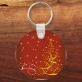 赤いクリスマスシーン キーホルダー (正面)