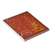 赤いクリスマスシーン ノートパッド (アングル)