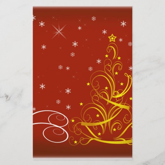 赤いクリスマスシーン 便箋 (正面)