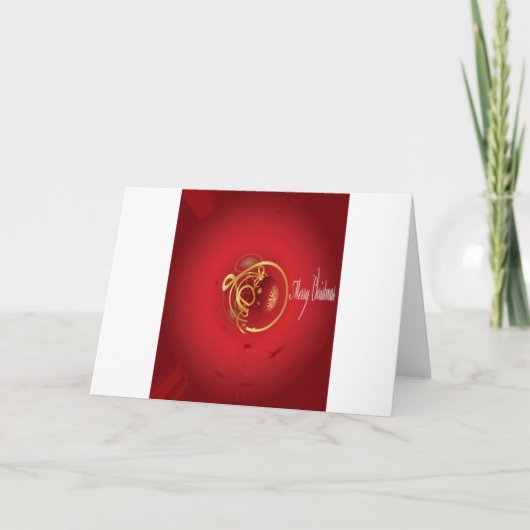 赤いクリスマスジンルベルは良い賛美日を持っている シーズンカード (正面)