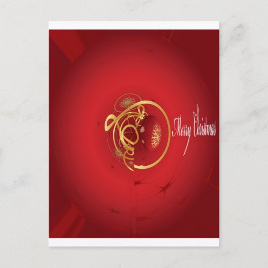 赤いクリスマスジンルベルは良い賛美日を持っている シーズンポストカード (正面)