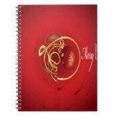 赤いクリスマスジンルベルは良い賛美日を持っている ノートブック (正面)