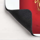 赤いクリスマスジンルベルは良い賛美日を持っている マウスパッド (コーナー)