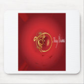 赤いクリスマスジンルベルは良い賛美日を持っている マウスパッド (正面)