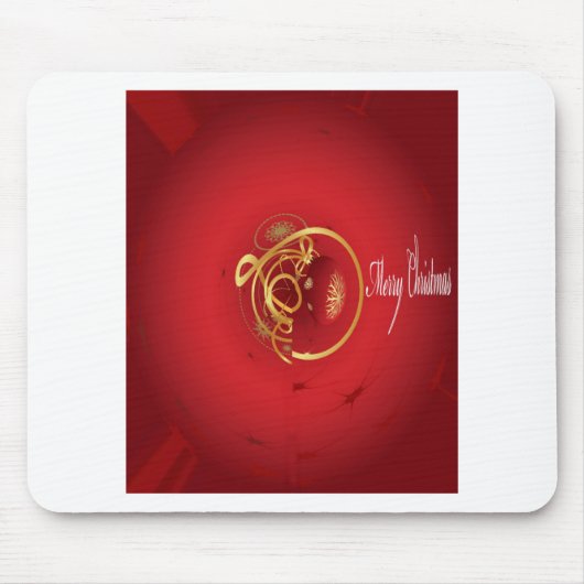 赤いクリスマスジンルベルは良い賛美日を持っている マウスパッド (正面)