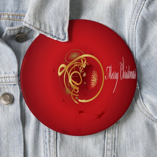 赤いクリスマスジンルベルは良い賛美日を持っている 缶バッジ (インサイチュ)