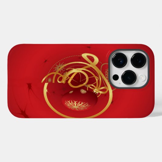 赤いクリスマスジンルベルは良い賛美日を持っている Case-Mate iPhoneケース (裏面 (横))