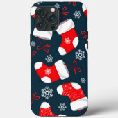 赤いクリスマスストッキングiPhoneケースメイト Case-Mate iPhoneケース (裏面)