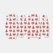 赤いクリスマスツリーとハートのパターン フェイバーボックス (折り畳みなし)