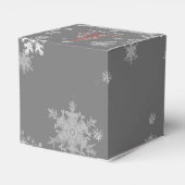 赤いクリスマスツリーと雪片のビーフボックス フェイバーボックス (裏面サイド)