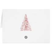 赤いクリスマスツリーと雪 (裏面横)