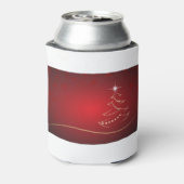 赤いクリスマスツリーのクリスマスメリークリスマス 缶クーラー (缶裏面)