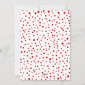 赤いクリスマスツリーのタイポグラフィーとリースの写真 シーズンカード (裏面)