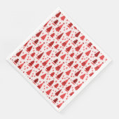 赤いクリスマスツリーの森かわいいパターン (コーナー)