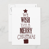 赤いクリスマスツリーの願い シーズンポストカード (正面/裏面)