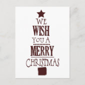 赤いクリスマスツリーの願い シーズンポストカード (正面)