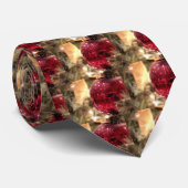 赤いクリスマスツリーオーナメントフェスティバル ネクタイ (ロール)