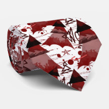 赤いクリスマスツリーパターン