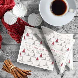 赤いクリスマスツリーパターン#5 ID1009