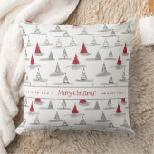 赤いクリスマスツリーパターン#5 ID1009 クッション (ブランケット)