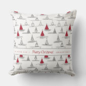 赤いクリスマスツリーパターン#5 ID1009 クッション (正面)