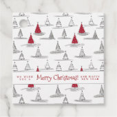 赤いクリスマスツリーパターン#5 ID1009 フェイバータグ (正面)