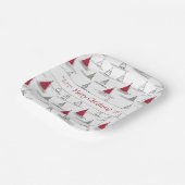 赤いクリスマスツリーパターン#5 ID1009 ペーパープレート (傾斜あり)