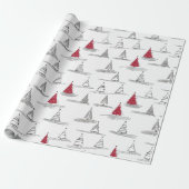 赤いクリスマスツリーパターン#5 ID1009 ラッピングペーパー (アンロールド)