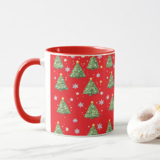 赤いクリスマスツリーマグ マグカップ