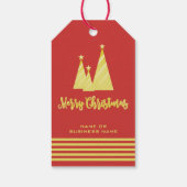 赤いクリスマスツリーメリークリスマス ギフトタグ (裏面)