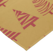 赤いクリスマスツリーモダンオン金ゴールド テーブルクロス (アングル)