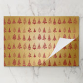 赤いクリスマスツリーモダンオン金ゴールド ペーパーパッド (折り畳み)