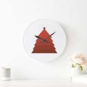 赤いクリスマスツリー大時計 ラージ壁時計 (ホーム)