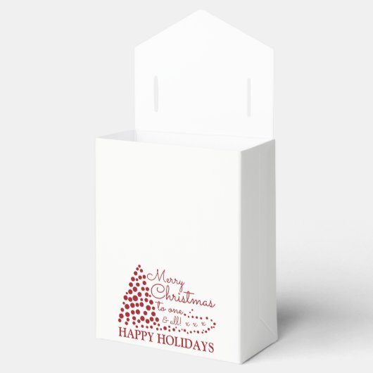 赤いクリスマスツリー、クリスマスのお気に入り フェイバーボックス (オープン)