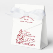 赤いクリスマスツリー、クリスマスのお気に入り フェイバーボックス (正面サイド)