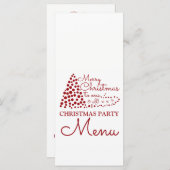 赤いクリスマスツリー、クリスマスパーティーメニュー メニュー (正面/裏面)