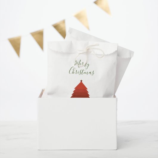 赤いクリスマスツリー フェイバーバッグ (パーティー)